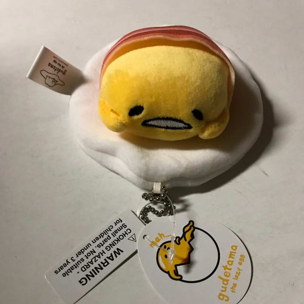 Gudetama Bacon Blanket Plush Key Chain